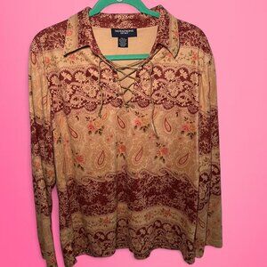 Vintage 90s paisley top